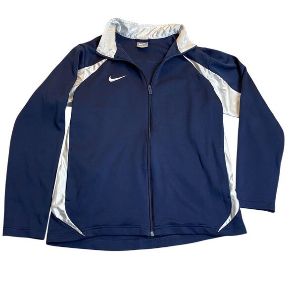 Nike Mens Jacket XL Navy & White Sportswear Full-Zip - Picture 1 of 6